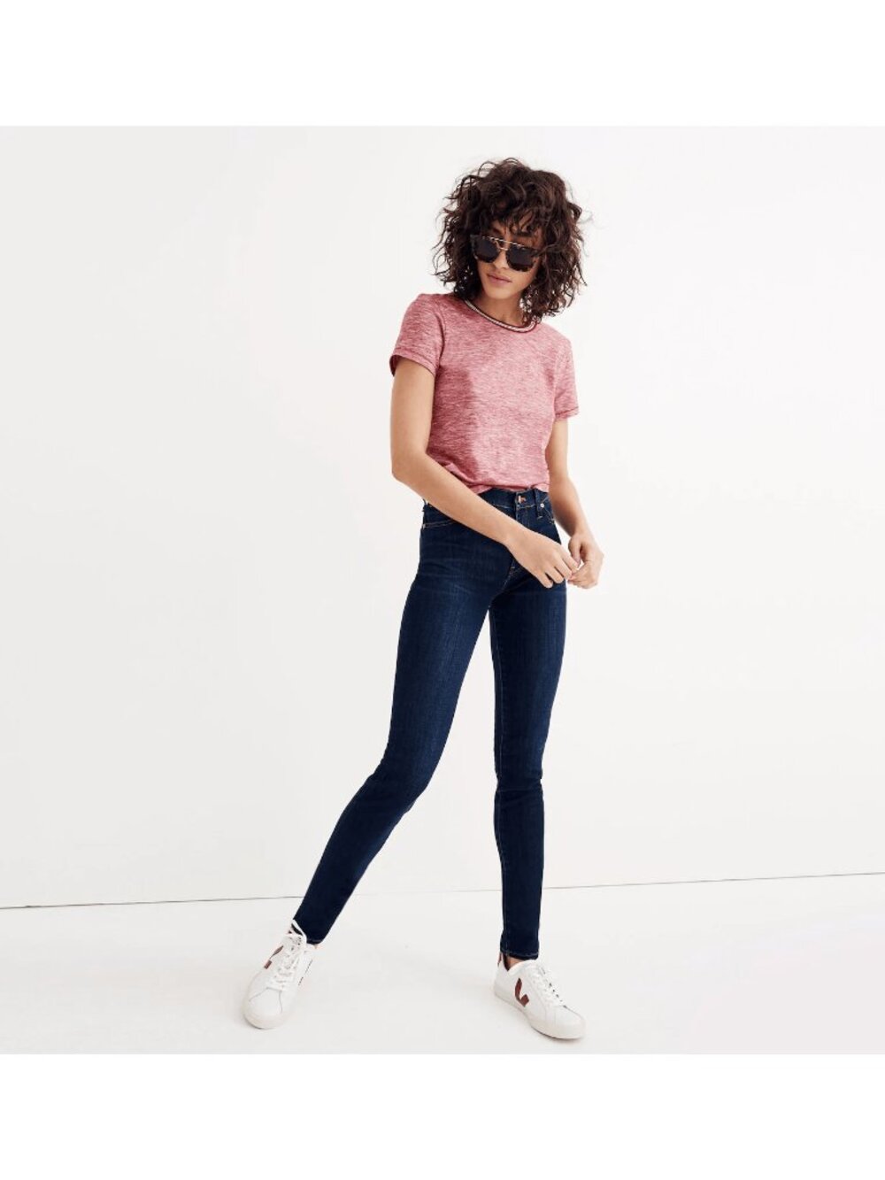 Madewell 9” Mid-Rise Skinny Jeans in Larkspur Wash TENCEL Denim Size 27